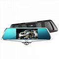 5 inch 360 degree panoramic rearview mirror DV-H2 manual dual camera car dvr  3