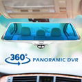 5 inch 360 degree panoramic rearview mirror DV-H2 manual dual camera car dvr 