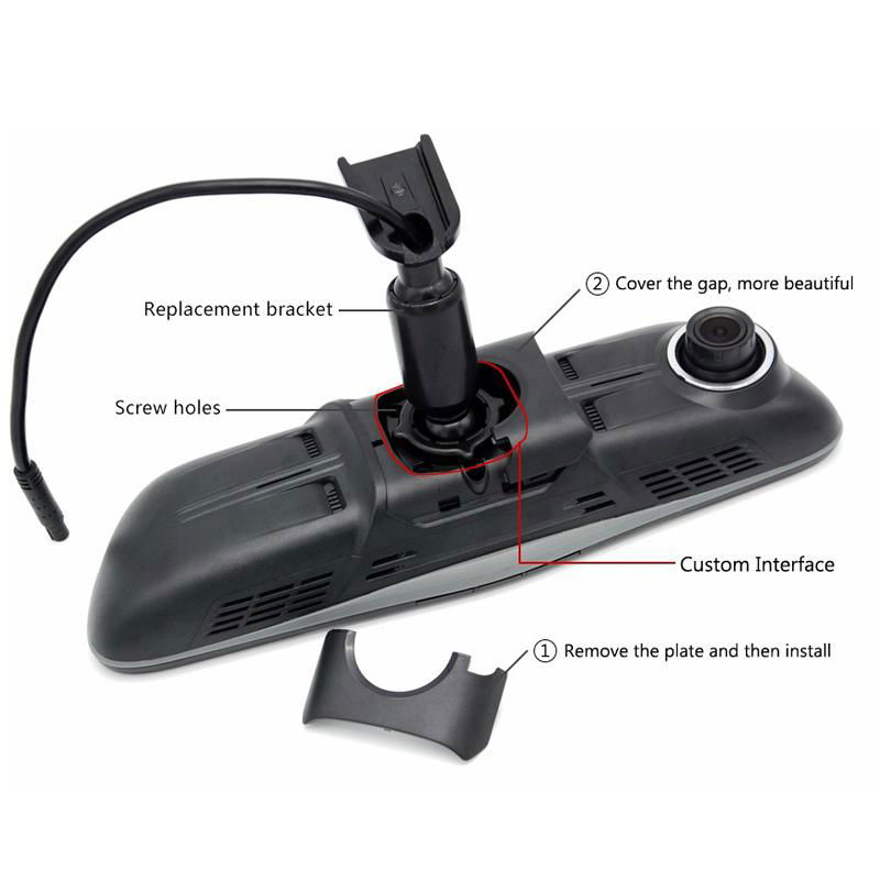 7.0 inch Android 4.4 system rearview mirror Bluetooth gps navigation