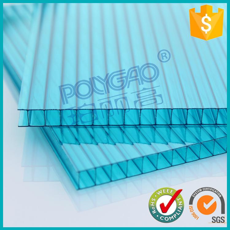 8mm twin wall colored cheap lexan hollow polycarbonate sheet price