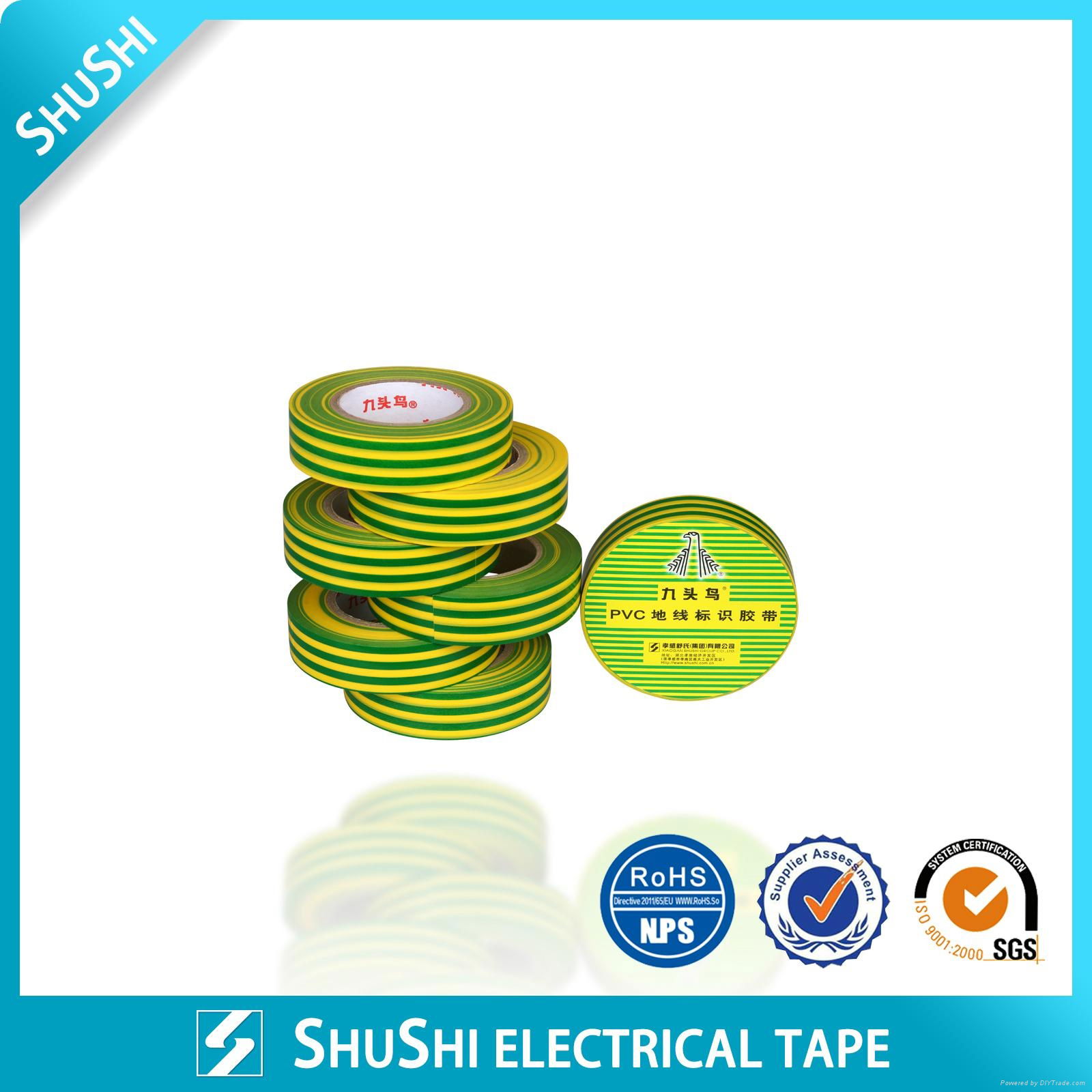 PVC Ground Wire Marking Tape ShuShi (China Manufacturer) Insulation Material Electronics
