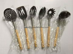 wooden handle nylon utensil