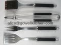  BBQ Tool Set Spatula, Fork, Tongs Grilling brush 1