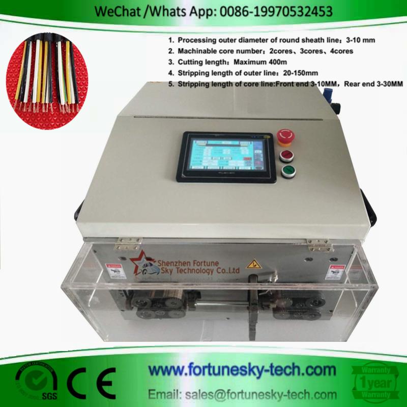 Automatic H05VVF Multi Conductor Cable Stripping Machine Fortune Sky