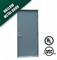 Steel fire door in flush type