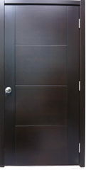 wood fire door with wood veneer