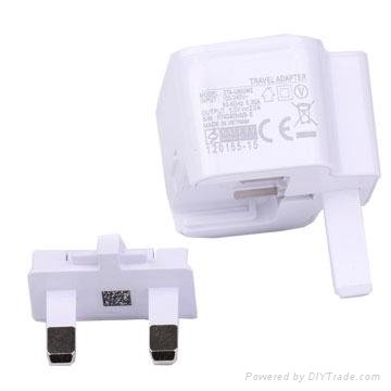 Genuine White 5.0v 2.0A UK Plug AC Adapter Travel Charger ETA-U90UWE for Samsung