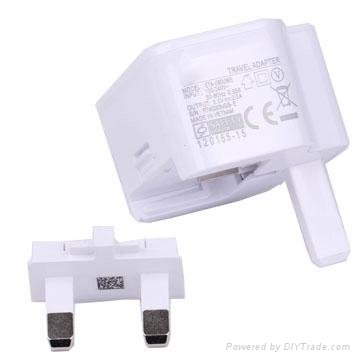 Genuine White 5.0v 2.0A UK Plug AC Adapter Travel Charger ETA-U90UWE for Samsung 2