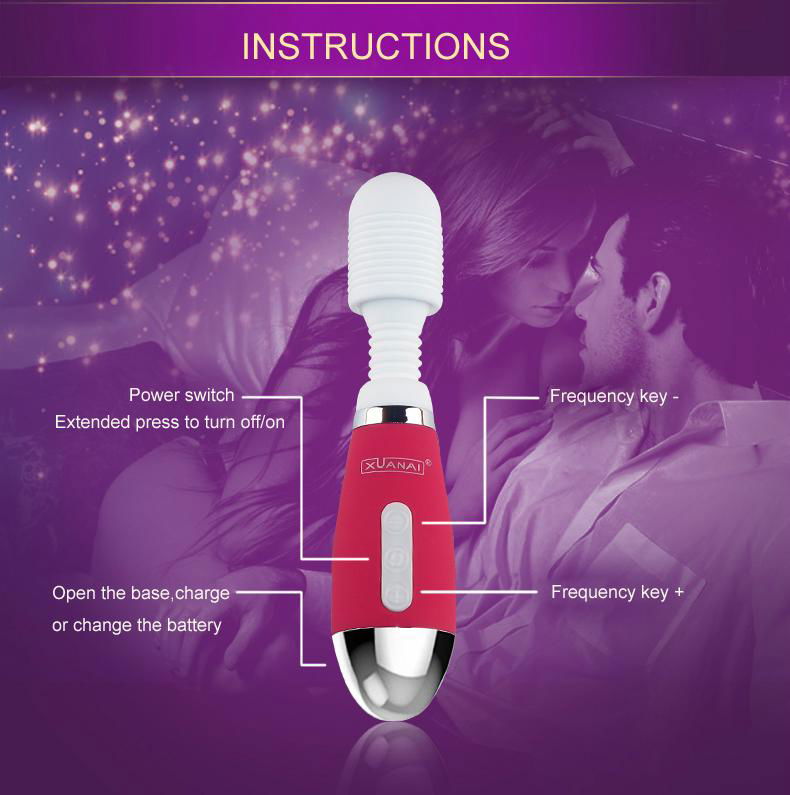 Factory price wholesale Powerful Vibrating AV Wand Magic Wand Massager  3