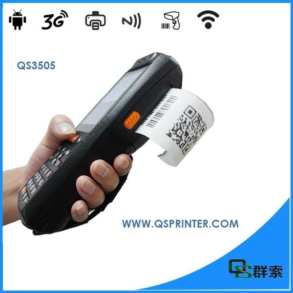 Android bluetooth handheld pos terminal with printer pda barcode scanner 3