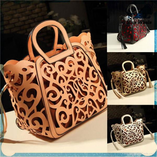 Lady Cosmetic Tote Travel Shopping Women PU Shoulder Handbags 3