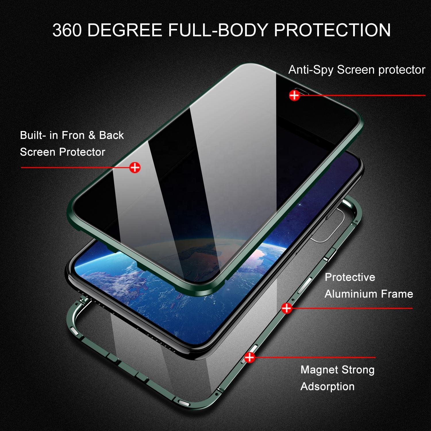  Double Sided Tempered Glass Phone Case for iPhone 11 Pro 2