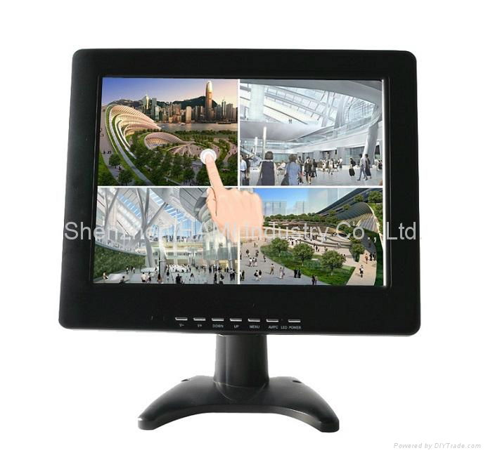 12" metal or plastic touch monitor for industry