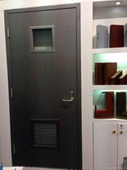 WH FM fire rated door steel metal door with vision