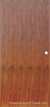 WH UL listed wood fire door MDF plywood veneer HPL mineral fireboard perlite 4