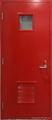 UL fire door with red color surface