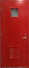 UL fire door with red color surface painting