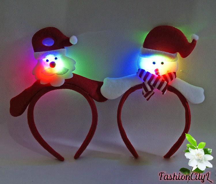 Christmas Head Hoop LED Shiny Head Hoop Children Jewelry Toys Party Props  