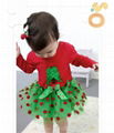 Christmas Children's Dress Christmas Tree Wave Point Long Sleeved Dress Autumn 5