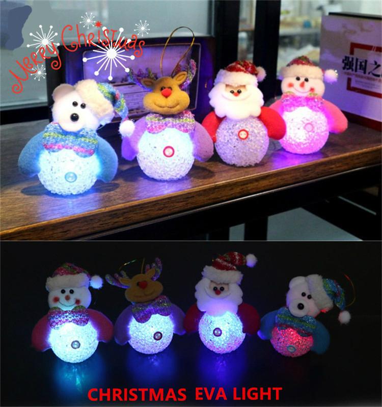 Christmas Tree Ornaments LED Luminous Snowman Night Light Decoration Products