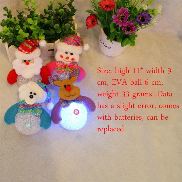 Christmas Tree Ornaments LED Luminous Snowman Night Light Decoration Products 2