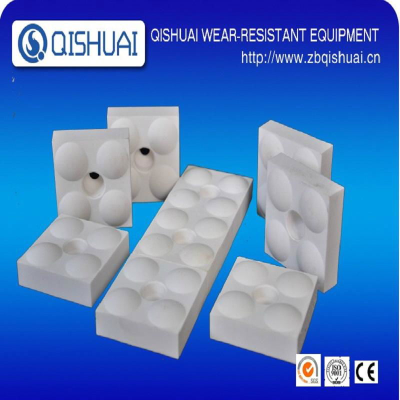 China manufacturer 95% ceramic liner brick 4