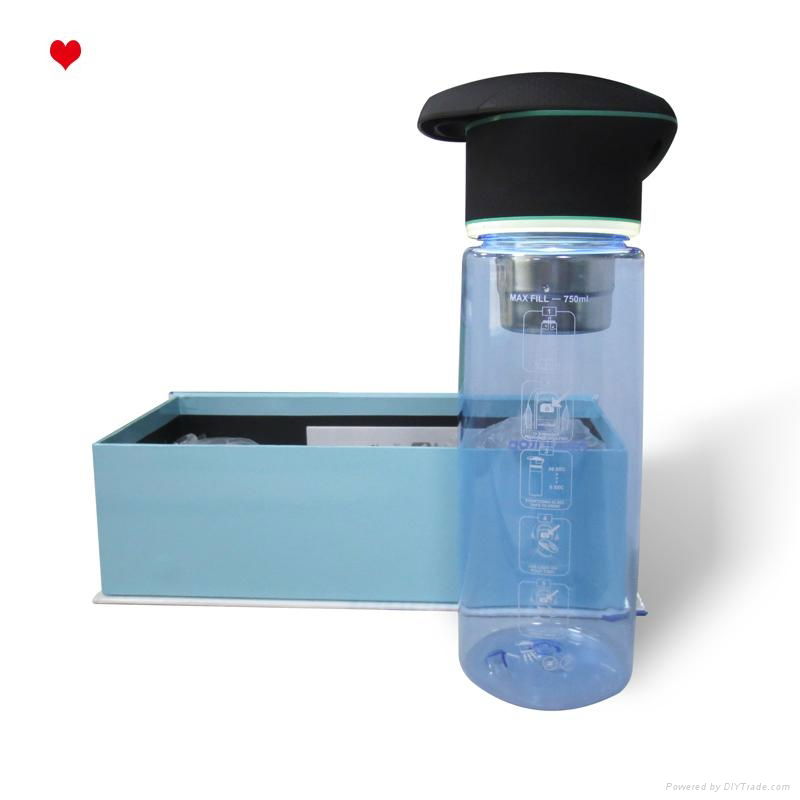 750 ml SOS signal UV sterilization led light sports water bottle  3