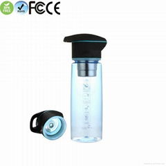 whosale 750ml UV sterilization plastic sports water bottles