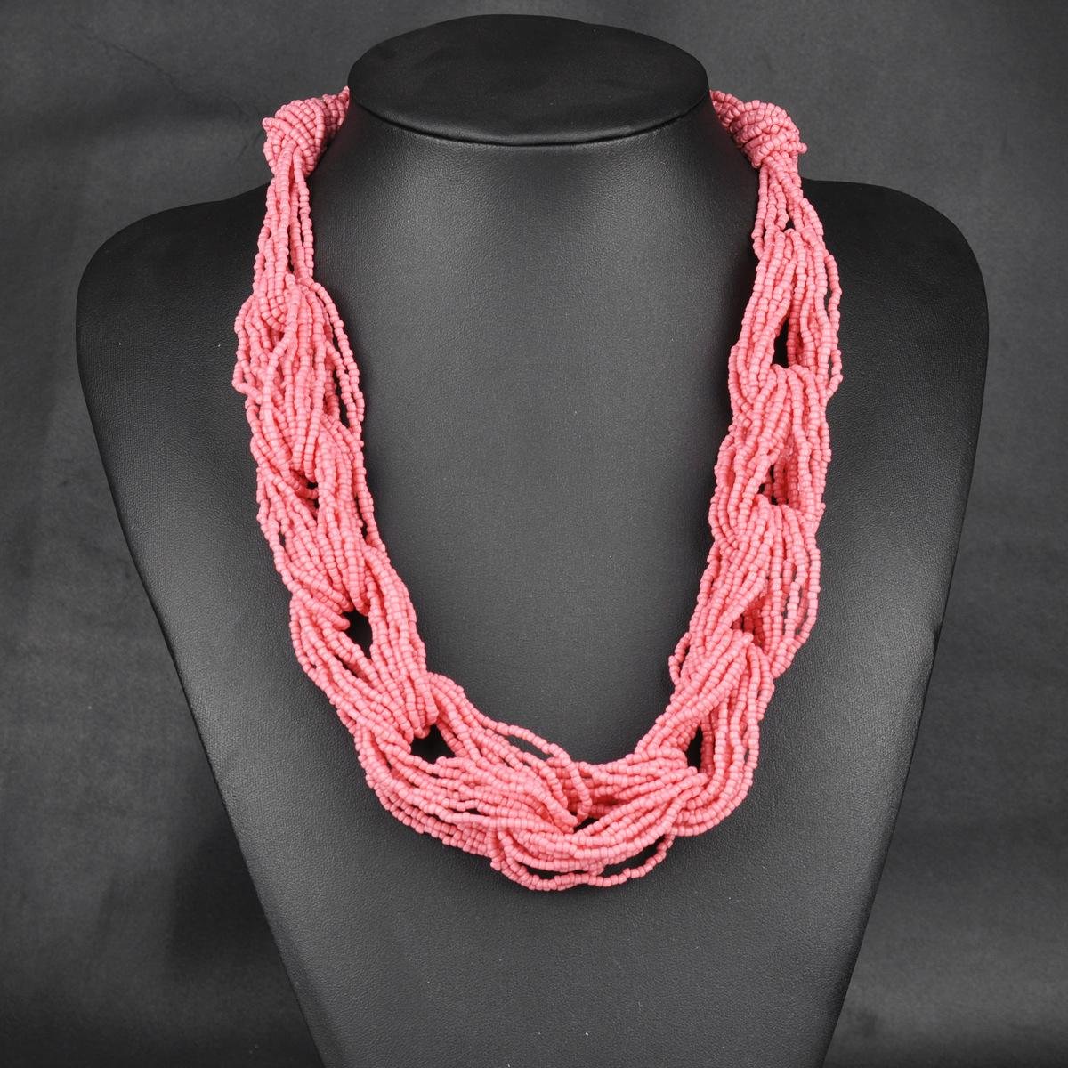 Simple national fashion OL hand-woven necklace 4