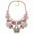 Exaggerated hollow flower Crystal necklace 3