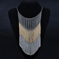 Three fringed long sweater chain necklace 3