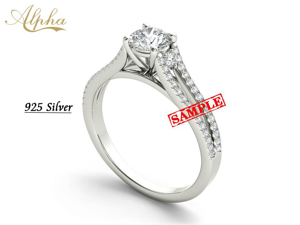 customized antique clear white cubic zircon 925 sterling silver ladies finger ri 5