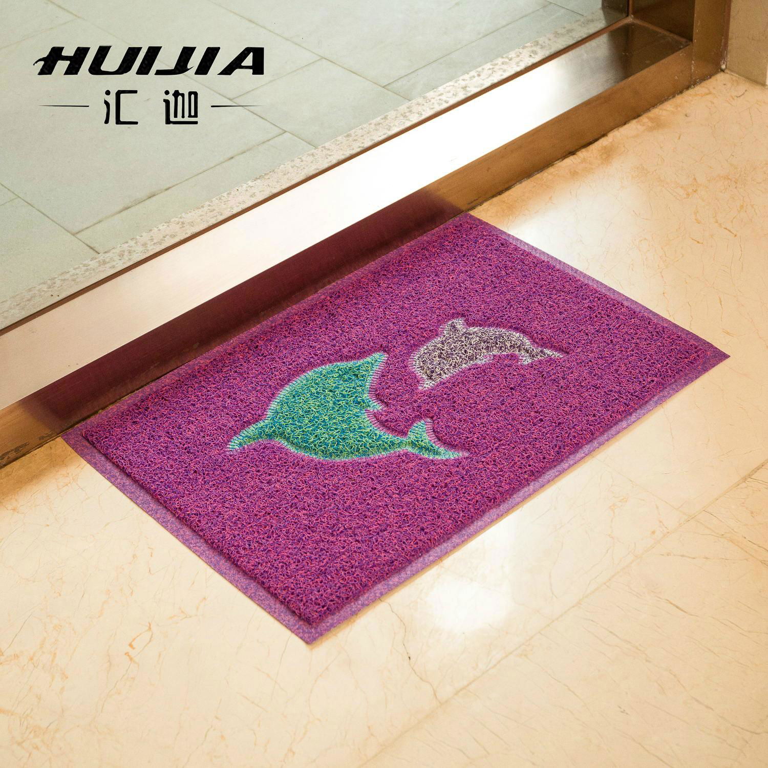 Double color PVC rubber mat waterproof floor mat  2