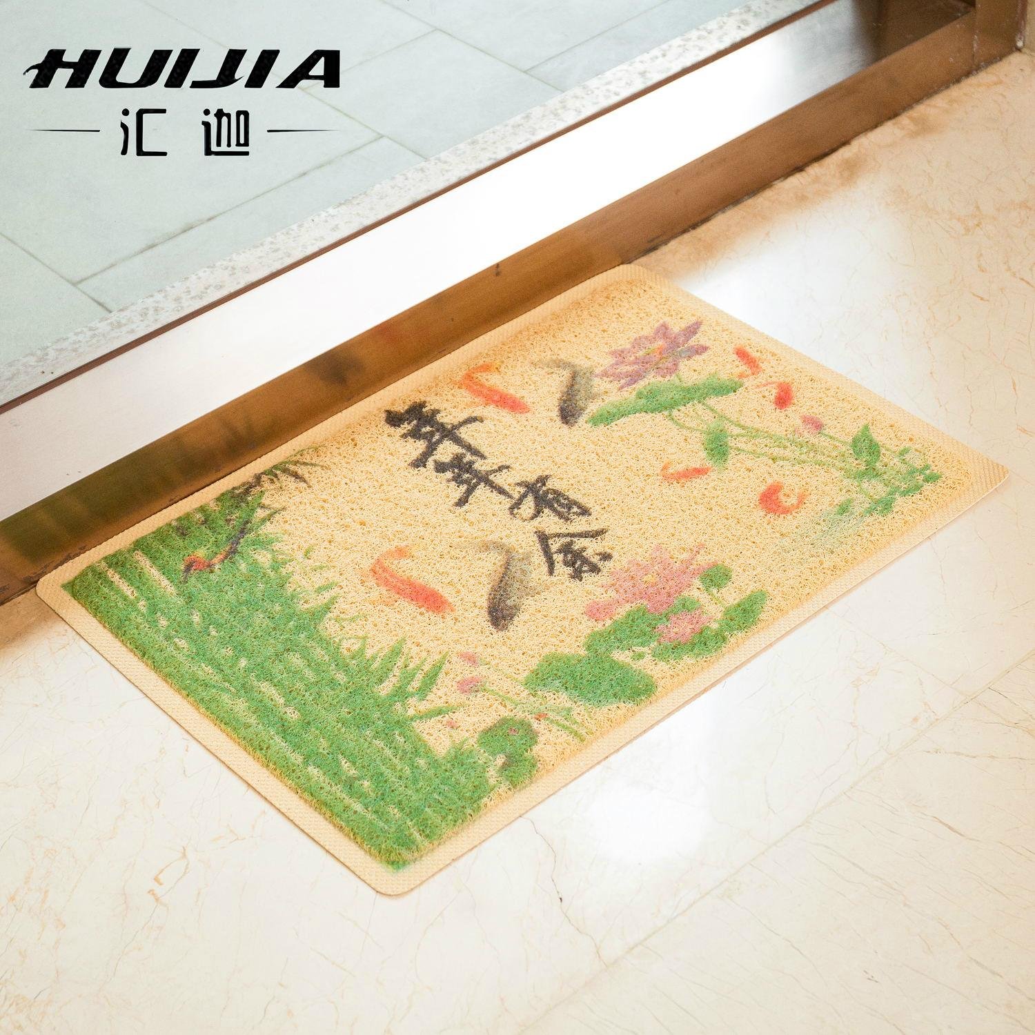 New product colorful printed pvc coil mat outdoor mat 