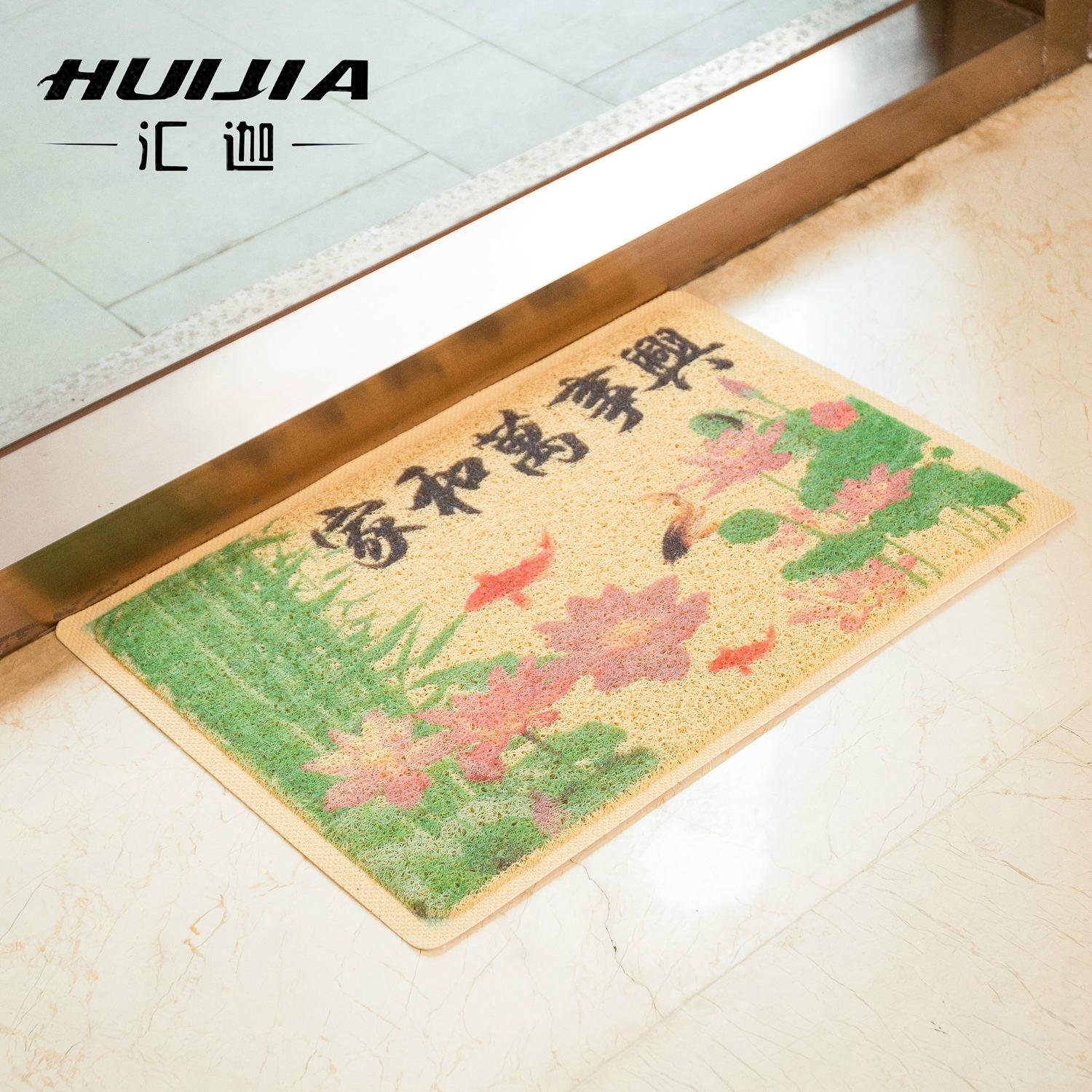 New product colorful printed pvc coil mat outdoor mat  5