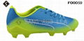 soccer outdoor shoes with leather upper and TPU outsole