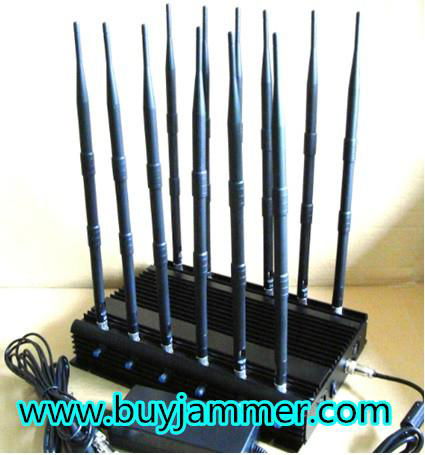 12-band Jammer Cell Phone GSM CDMA 3G 4G WIFI GPS VHF,UHF and Lojack 2