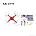 headless mode rc drones K10 one key return ufo drone helicopter drone 1