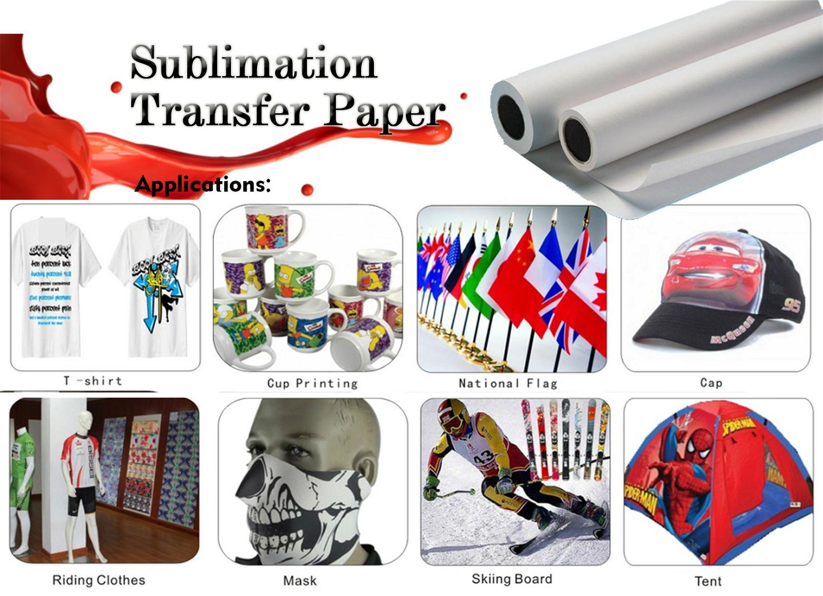 FHK 100gsm 36" 44" 63" 64" sticky sublimation paper  3