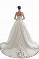 Satin Strapless Wedding Dress with Black Embroidery 2