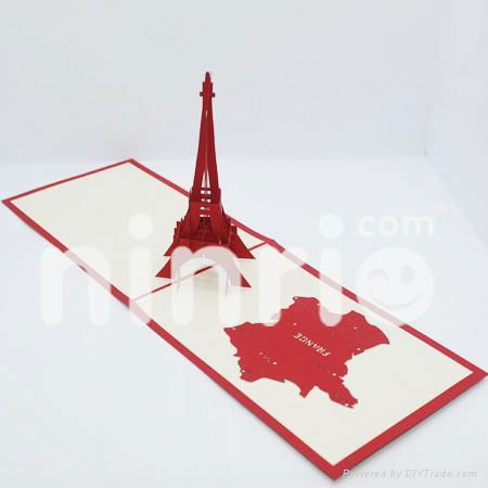 Eiffel tower pop up card handmade greeting card 3