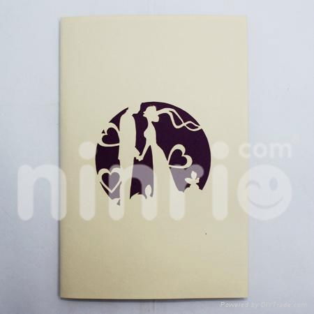 Luxury wedding pop up card handmade greeting card 3