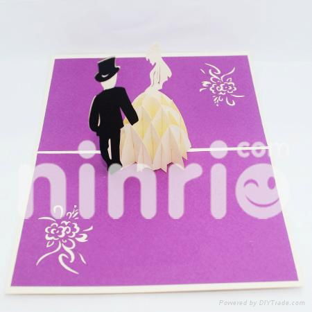 Luxury wedding pop up card handmade greeting card