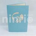 Cyclist pop up card handmade greeting card 2