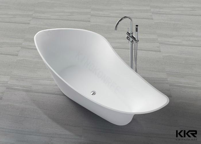 Artificial stone large standard size solid surface bathtub