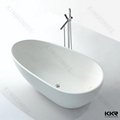 Unique P- shape small saize artificial stone bathtub for baby 5