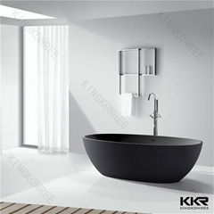 Large size artificial stone corner bath for adults