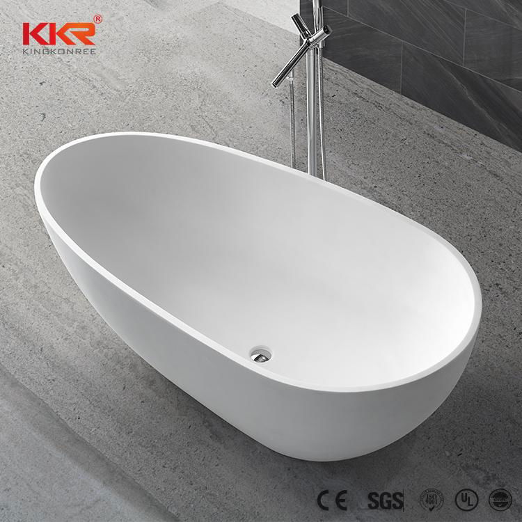 Unique P- shape small saize artificial stone bathtub for baby