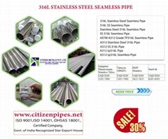 316L stainless steel Seamless Pipe