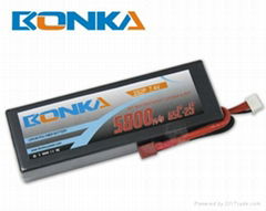 Bonka 5800mAH 65C 2S2P 7.4V  Lipo